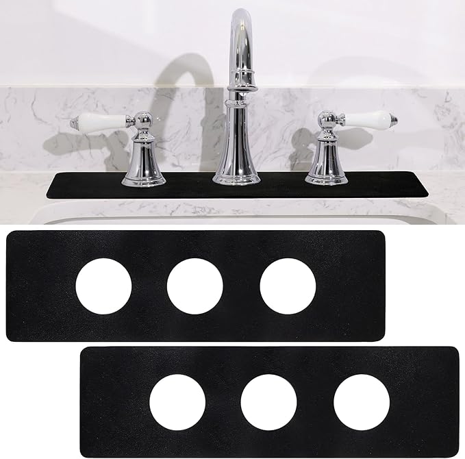 Amazon.com: Tioncy 2 Pcs 3 Round Hole Drip Catcher Diatomite Faucet Mat for Kitchen(pre-made 3 ...