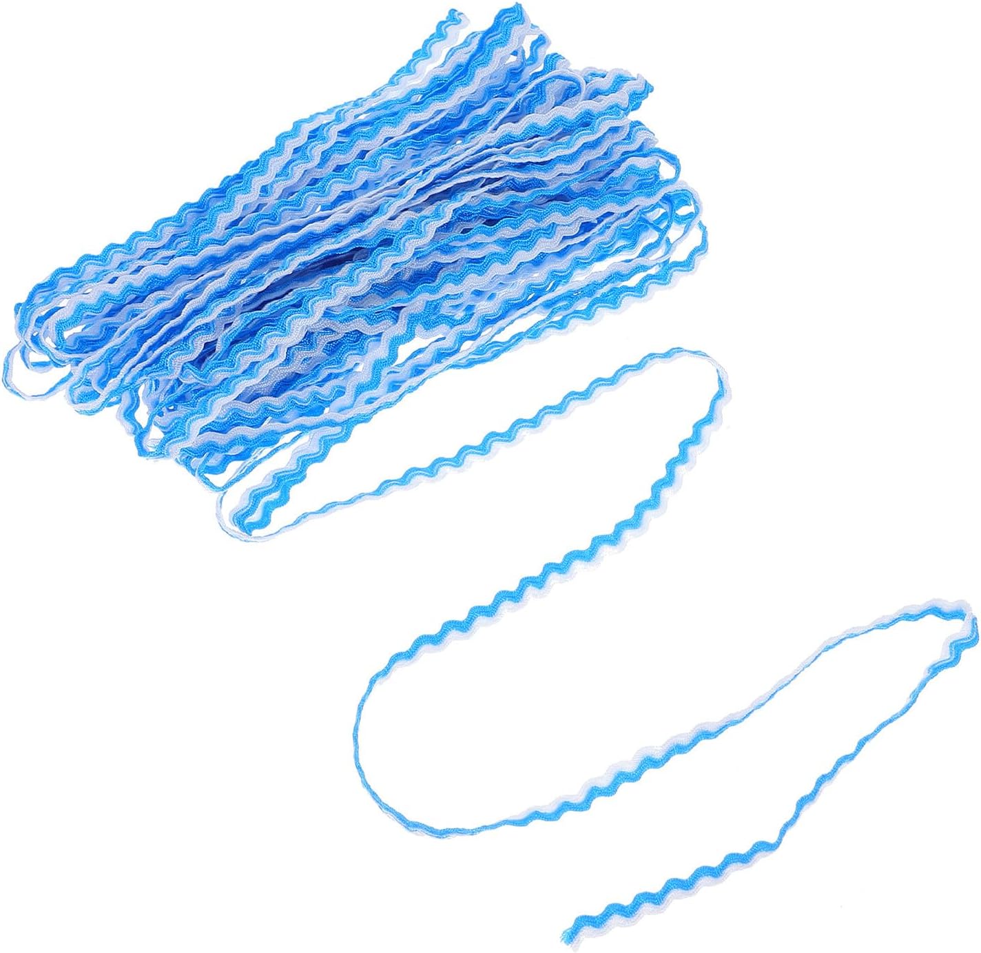 Wave Decorative Trim with Dual Braided Edge, 16 Meters 5mm Binding Tape for Sewing, Craft Embellishment, Clothing, Curtains, Upholstery Accessories