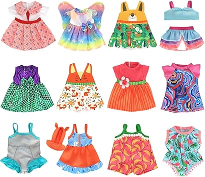 Amazon Com Ibayda 12 Sets Alive Baby Doll Clothes Dress Outfit Bikini Accessories For 12 Inch Dolls Like Alive Baby And Girls Dolls Suit Non Electric Dolls Toys Games