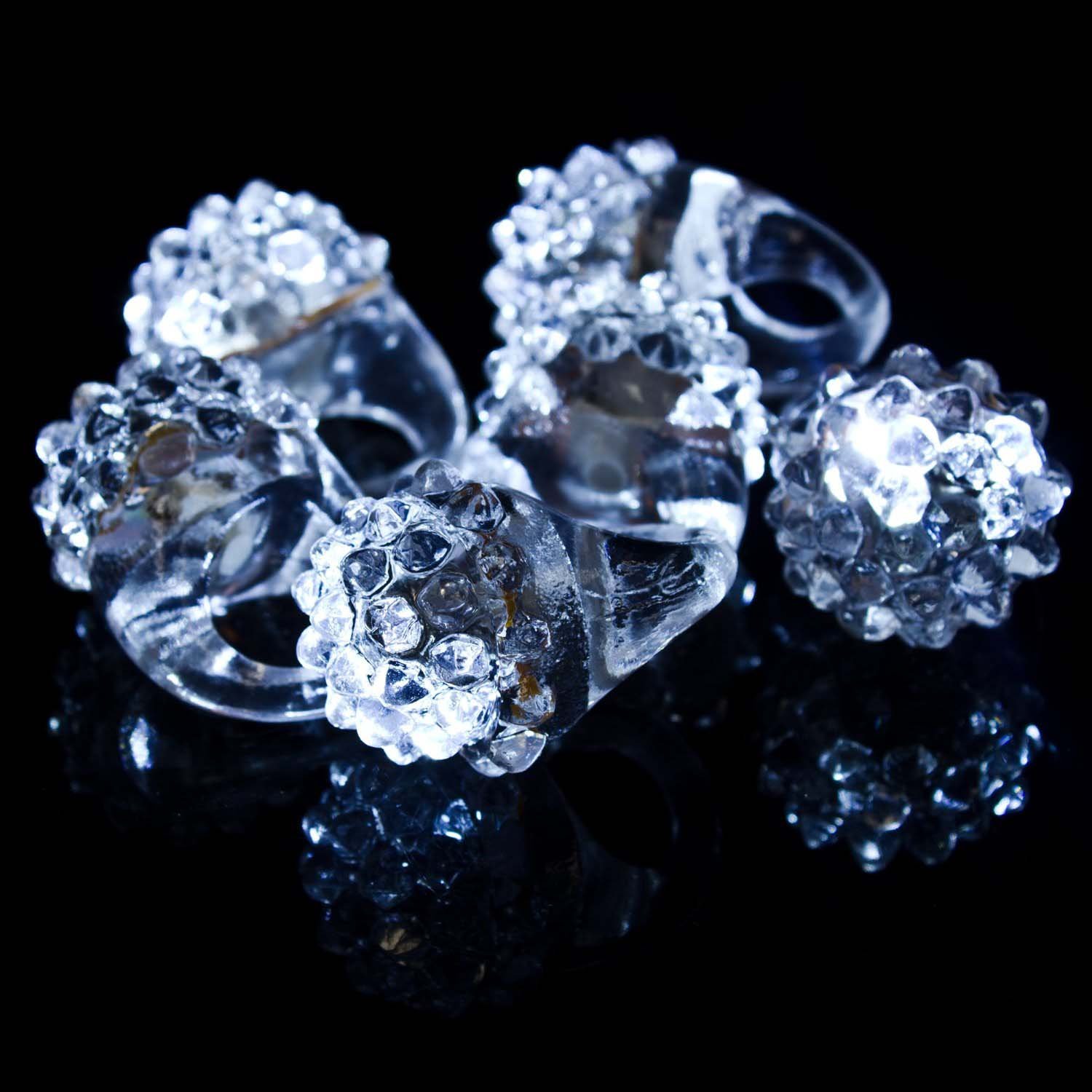 50 Paquetes De Anillos De Luz LED Intermitentes Coloridos Anillos De