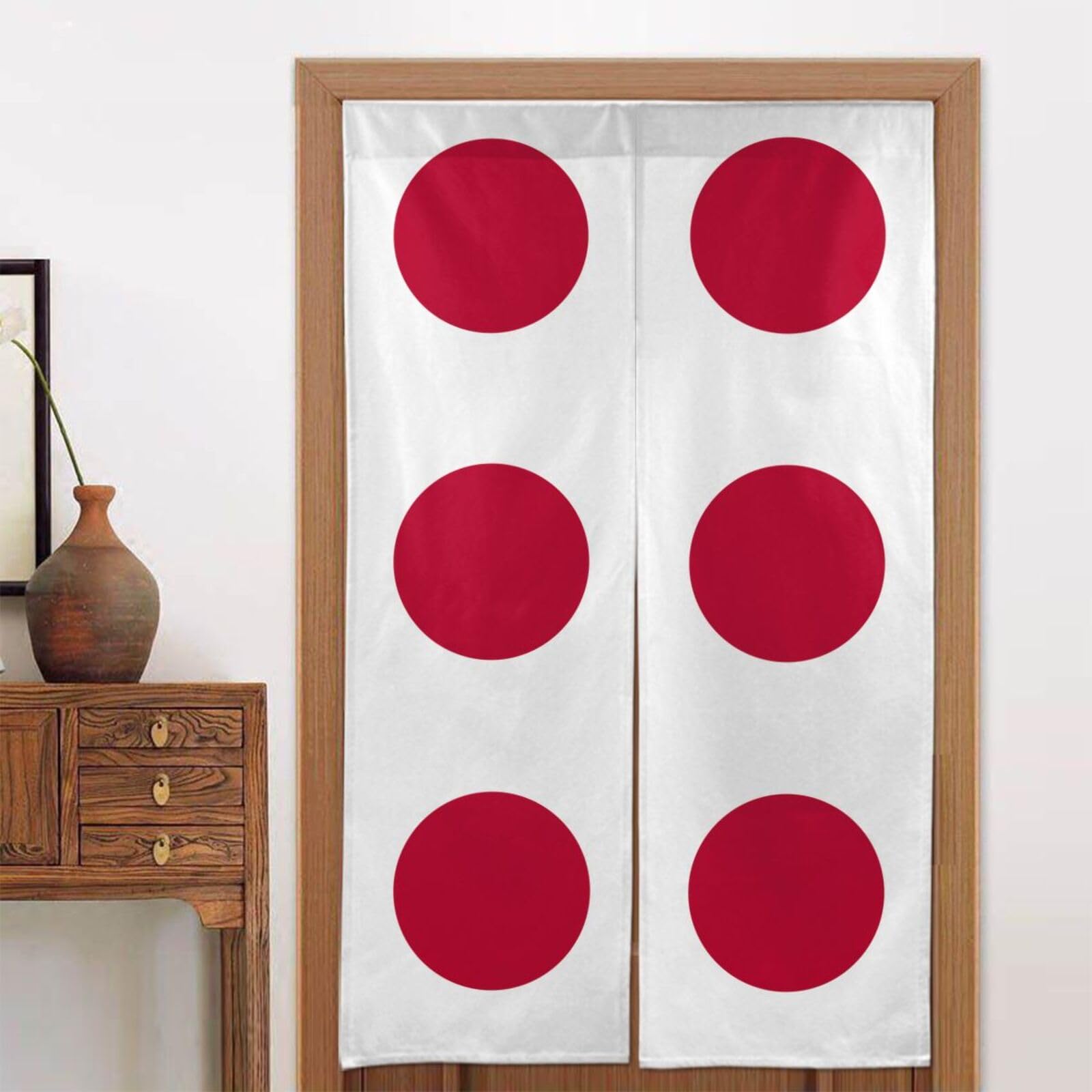 MTGFJD Japanese flag Door curtain, blackout, suitable for bedrooms, windows, kitchen, etc., 86 x 143 cm.