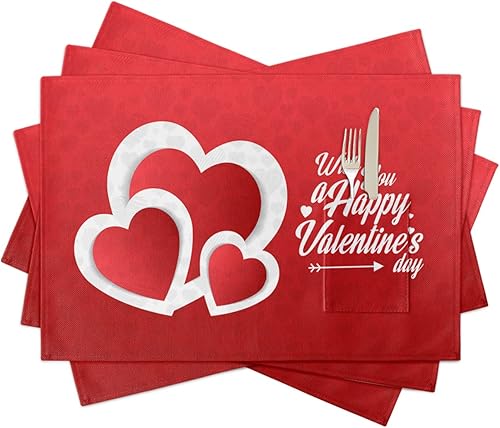 Miniatura 7 de Christmas Table Placemats for Dining Table Set of 6,Cotton Linen Cloth Kitchen Place Mats with Pocket,SquareRectangleRoundOblong Table Mat,Black