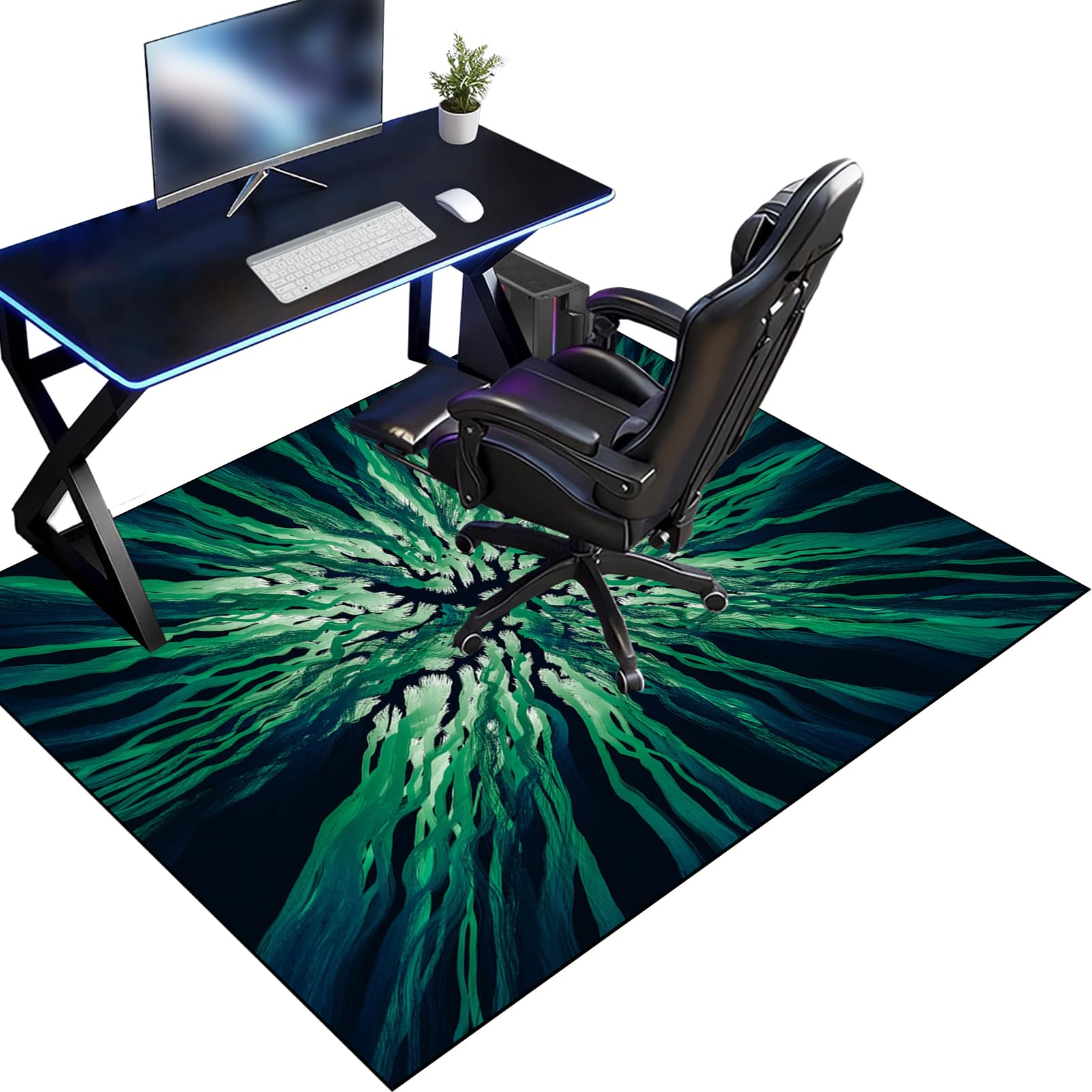 Dywan Krzesło Gaming Ochraniacz Podłogi Na Wózkach Inwalidzkich Biuro Biurko Gamer Mata 70 x 110 cm Mata ochronna Podłogi Biuro Mata podłogowa na Twarde podłogi, Laminat