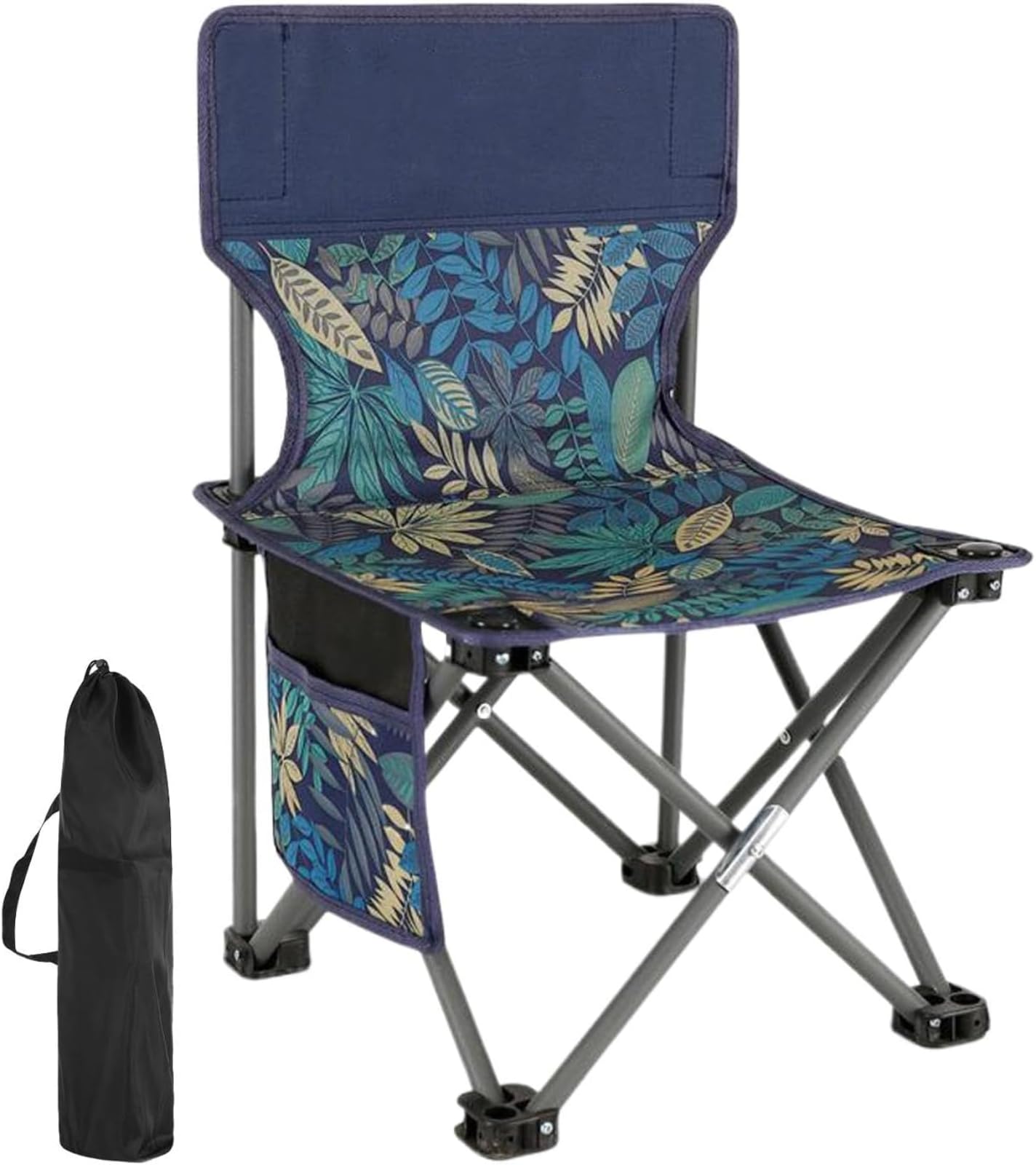 Chaise de camping portable pliable en tissu Oxford avec sac