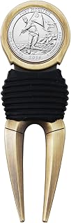 US 2016 South Carolina Fort Moultrie at Fort Sumter National Monument BU Uncirculated Quarter Coin Magnetic Golf Ball Marker Antique Brass Finish Divot Tool