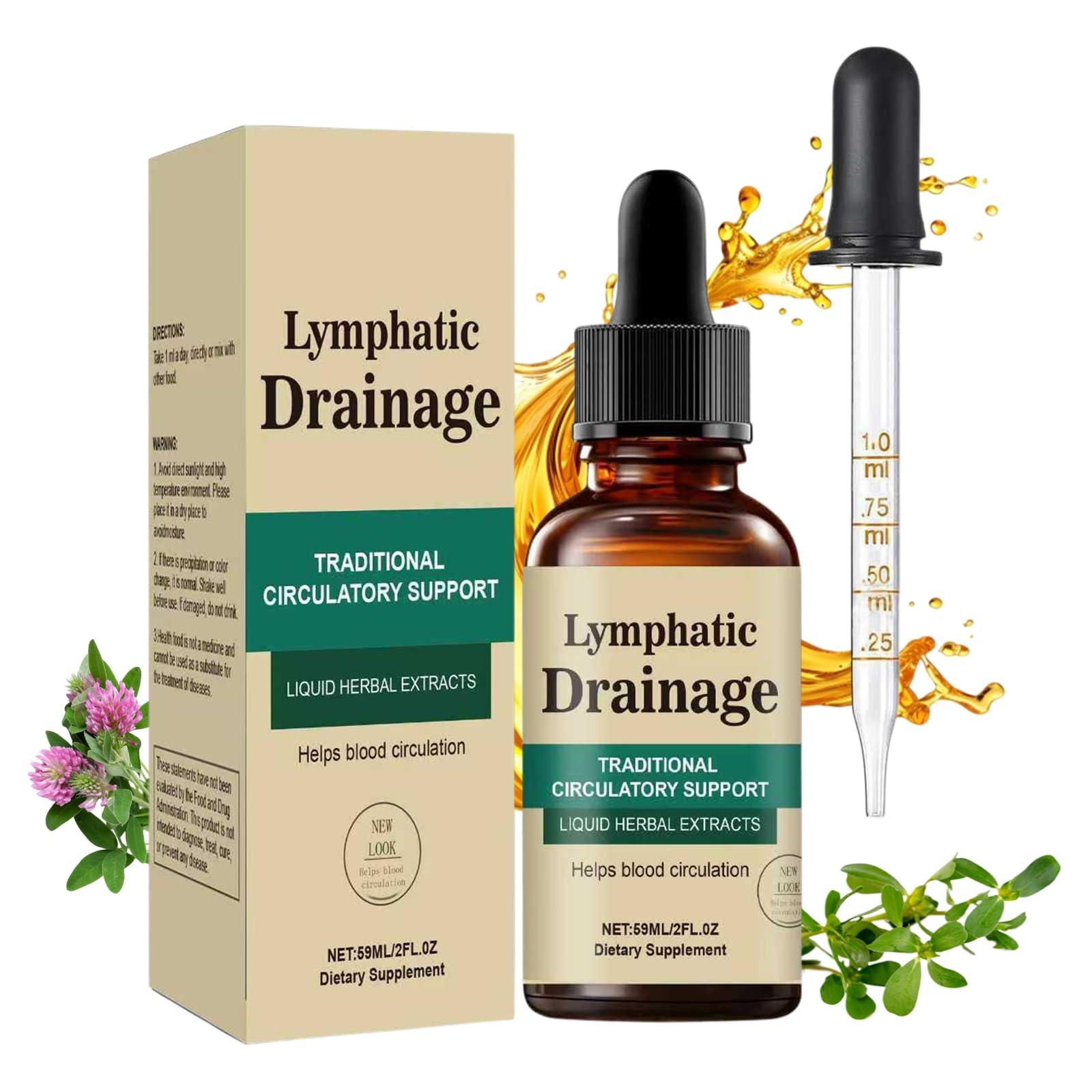 1 Stück Lymphoria Lymphdrainage Tropfen,Lymphatic Drainage, fördert die effektive Entwässerung des Lymphsystems,Natürliche Kräutermischungen,einfache Anwendung,für Frauen und Männer