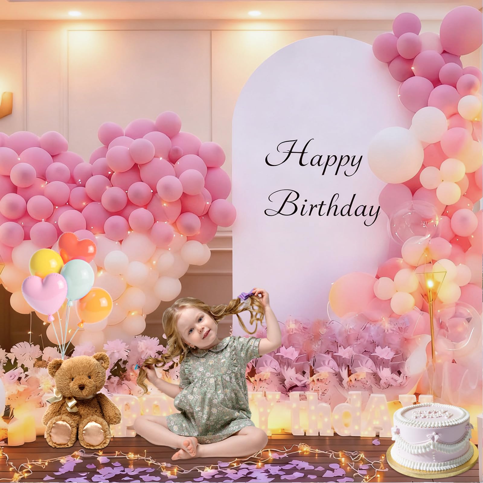 Arco Sfondo Copertina Rotondo Top Doubleside Arco Background Copertura Arco Matrimonio Decorazione Festa Compleanno Baby Party Banchetto