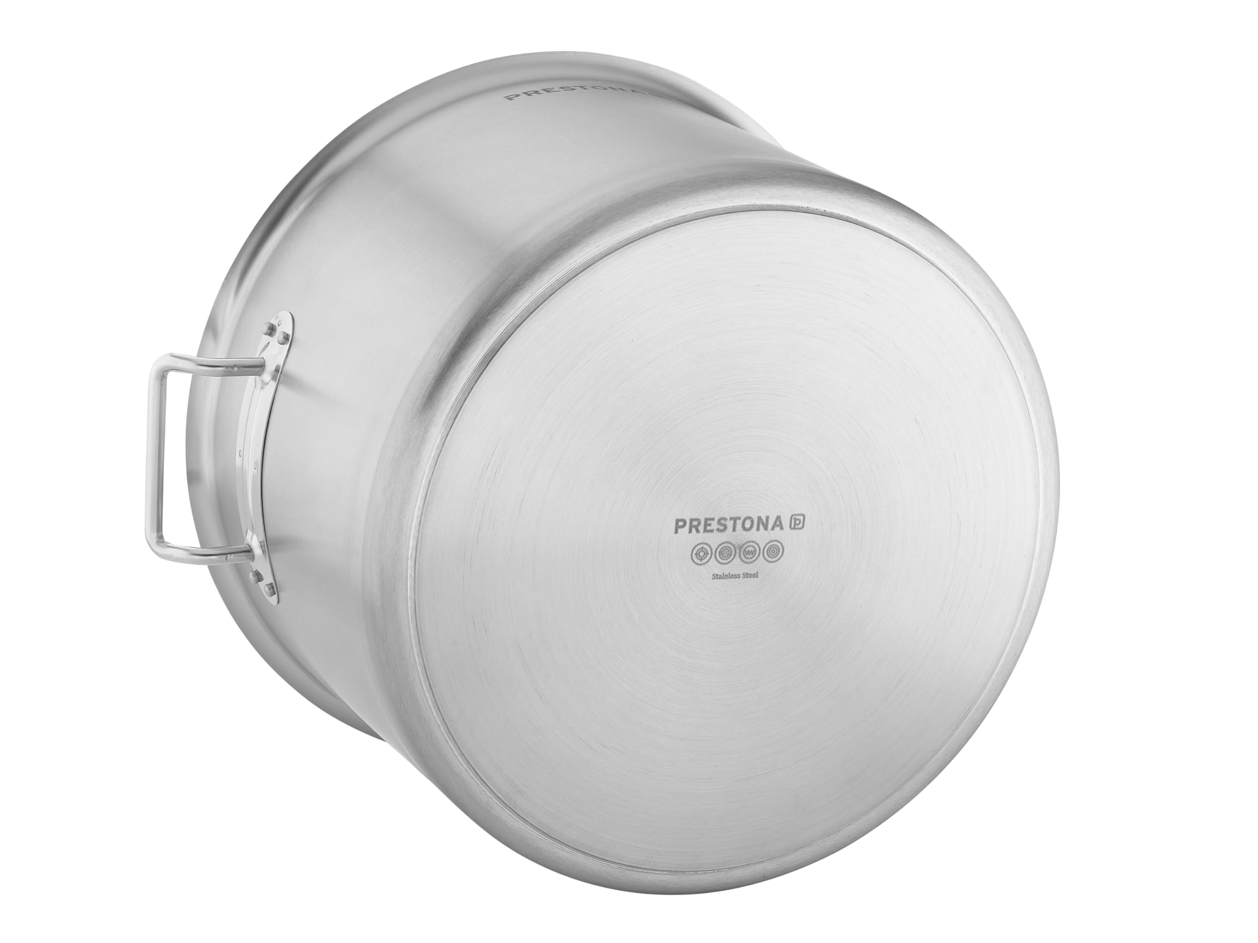 TECHNICA PRESTONA 17L Garnek indukcyjny – Garnek ze stali nierdzewnej Ø320 mm z pokrywką – Trójwarstwowe dno – Garnek do zupy na wszystkie kuchenki – – Bez niklu – Uchwyty odporne na ciepło