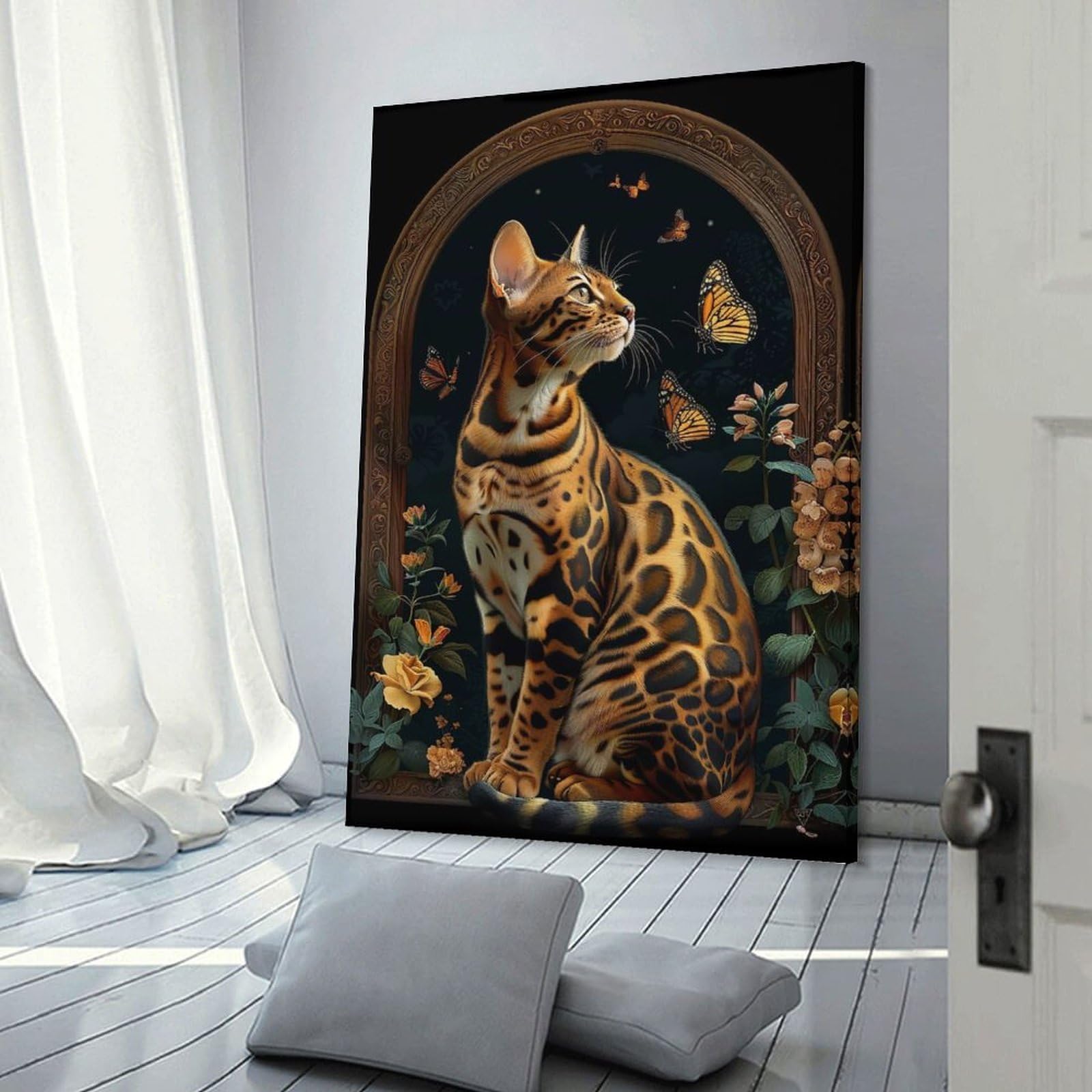 Junmoney Bengal Home Decor Wall Art 24x36inch(60x90cm), for Art Walls, Layered Displays Or Homes, A Versatile Canvas Print for Layering