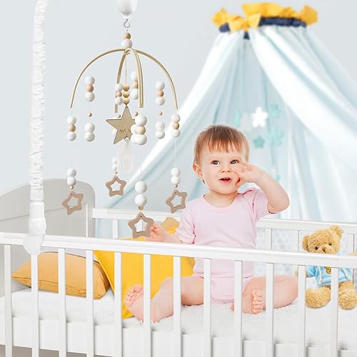 Miniatura 6 de Móvil para cuna, móvil de cuna de bebé, móvil de cuna bohemio, móviles de guardería hechos a mano, decoración de guardería bohemia para niñas, cuna
