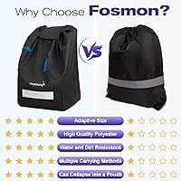 Vista 7 de Fosmon Bolsa de viaje para asiento de automóvil para avión, correas acolchadas ajustables para mochila, bolsa grande para viajes aéreos, funda