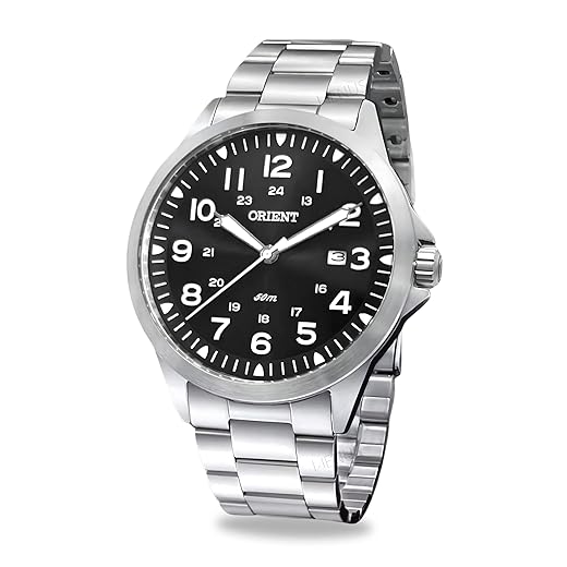 Relógio Orient Masculino Analógico Quartz MBSS1380 P2SX Prata, Preto