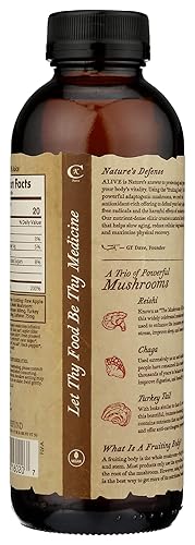 Miniatura 13 de ALIVE - Elixir de hongos, sabor a cola, botella de 16 onzas líquidas, bebida adaptógena espumosa para claridad mental, enfoque y estado de ánimo