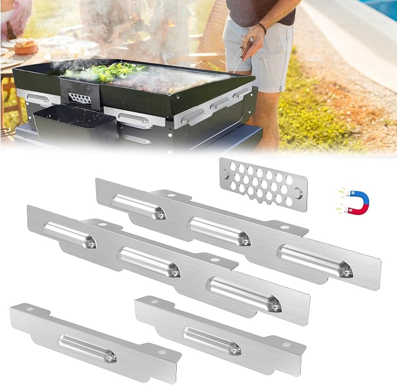 Upgraded Wind screens of Blackstone wind guards 22, Magnetic Wind Guards for Blackstone Griddle 22 with griddle grease gate, Protect Flame Hold Heat, Save Propane