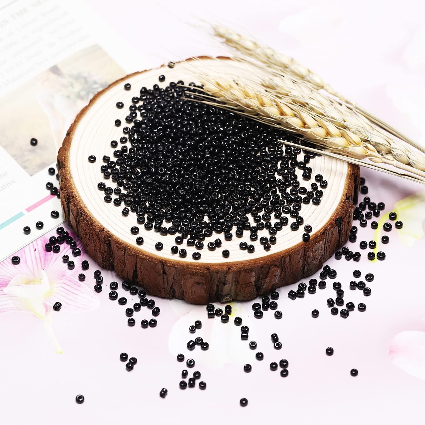 Seed Beads 110 Grams About 4000pcs, 3mm 8/0 Glass Craft Beads for Making Earrings Bracelets, Pendants, Waist Jewelry - Image 2