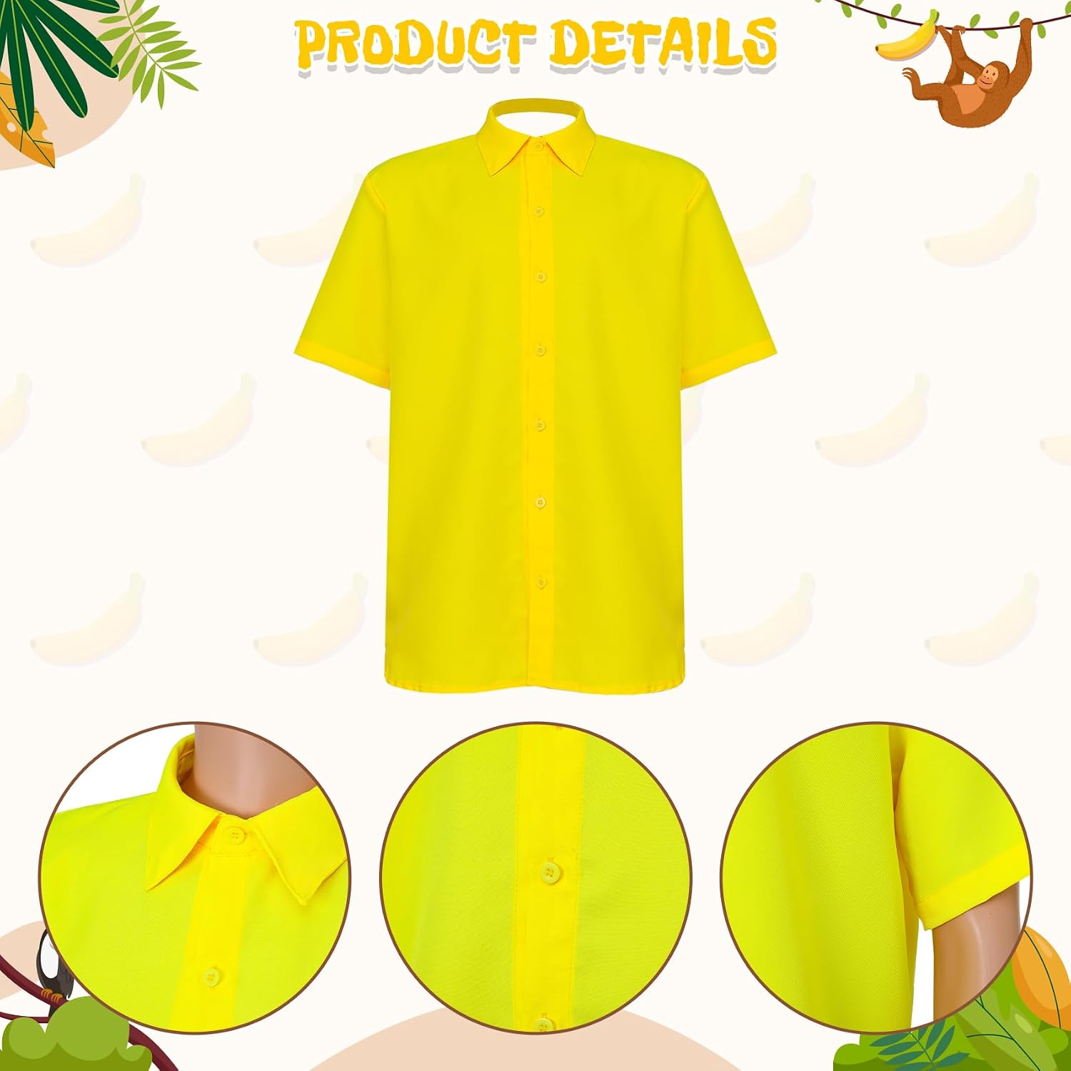 POEWAUVE Yellow Hat Costume for Men Women Halloween Cosplay Outfit Set - Felt Hat With Black Belt and Tie