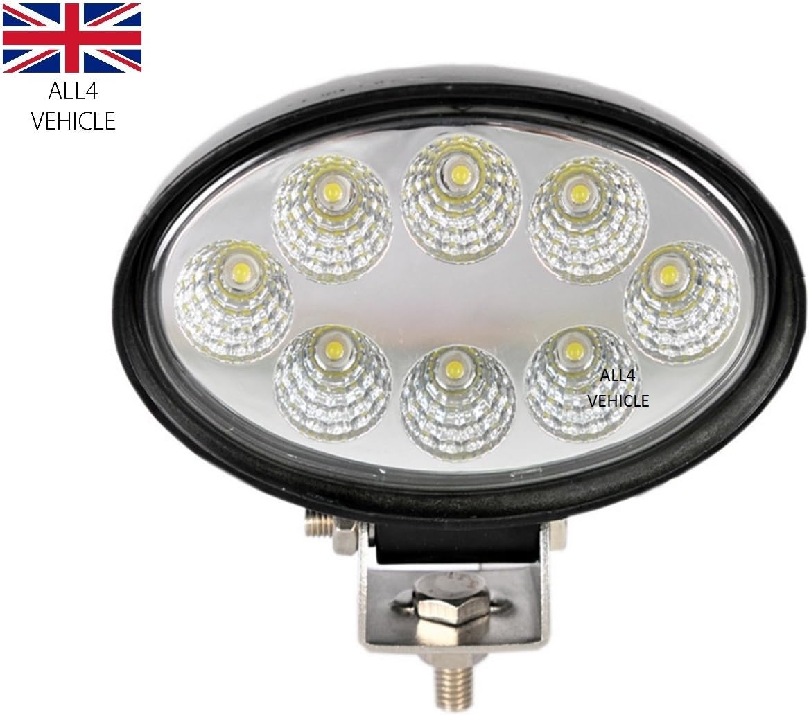 2 X HIGH POWER 12V 24V LED OVAL WORK LAMP FLOOD LIGHT TRUCK CAR 4X4 TRAILER VAN