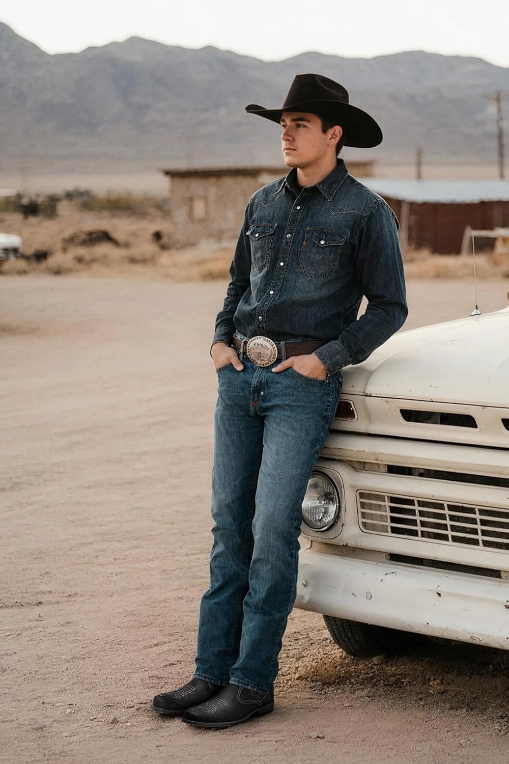 ArcBrothers Cowboy Boots for Men Square Toe - Premium Leather Ankle Western Boots Chelsea Slip On Retro Style Ultimate Comfort & Durability - Image 6