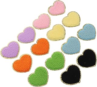 SEWACC 14 Pçs Remendo De Amor Coração Remendos De Roupas Emblemas De Coração Remendos De Reparação De Roupas Acessórios De Decoração De Coração Remendo Em Forma De Coração Acessórios De