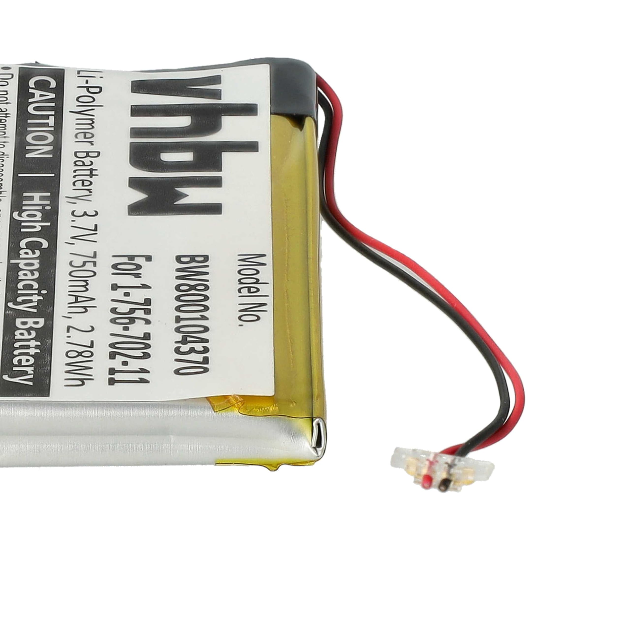 Batteria per Sony NWZ-A729BLK, NWZ-A818BLK, NWZ-A726, NWZ-A728 750mAh 3,7V