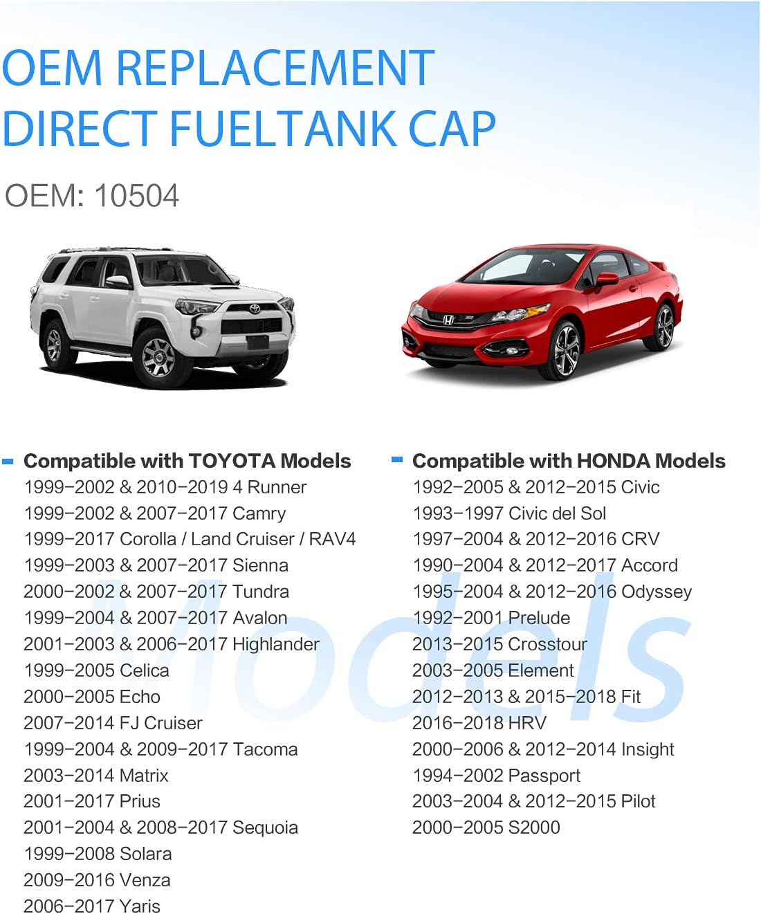 Locking Gas Cap,Lock Fuel Cap Replace10504 for Toyota 4Runner Camry Tundra Acura Tacoma Chevrolet Silverado Cruze Express Malibu Rav4 Honda CRV Nissan Altima GMC Mazda Infiniti Isuzu FJ Cruiser More