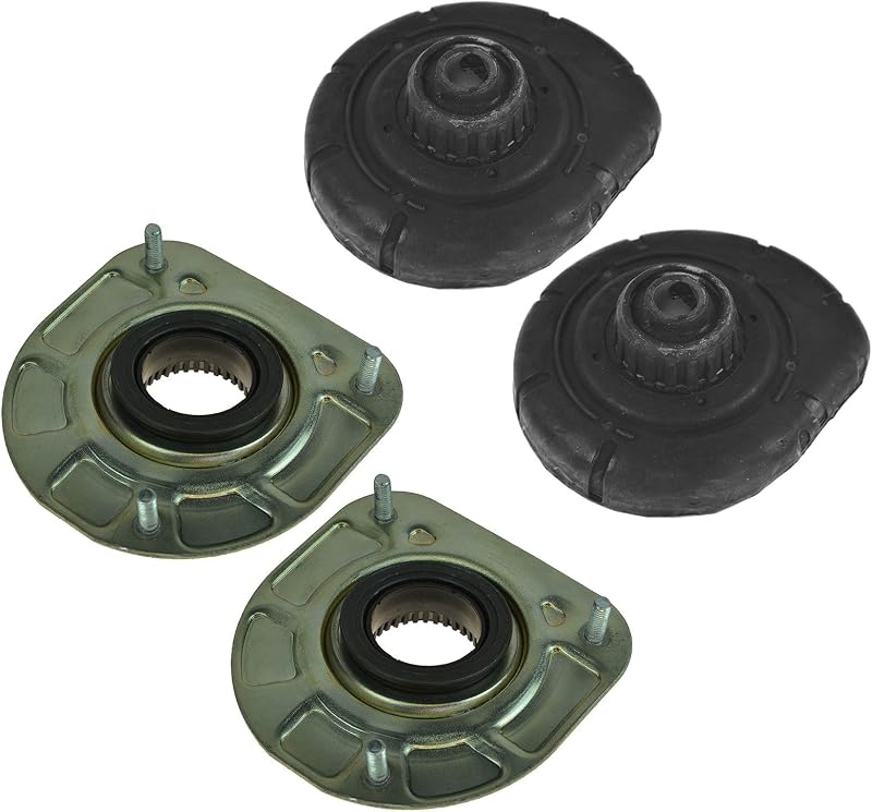 Kit de coxins superiores do amortecedor dianteiro TRQ com rolamentos e buchas do assento da mola – 4 peças