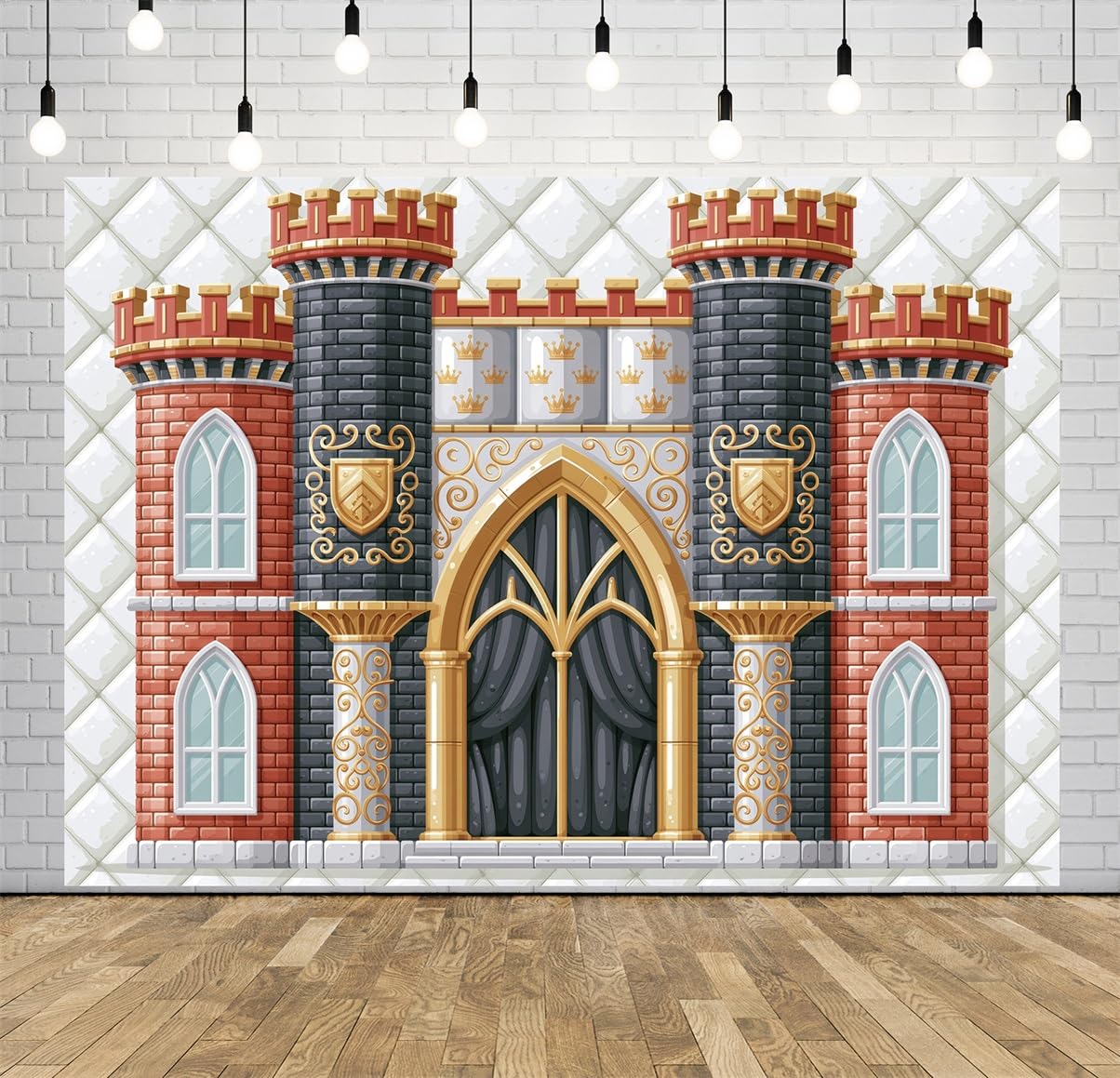 BELECO 4.6x3m Sfondo in tessuto Castello Fantastico Porta Palazzo | Ingresso Castello Regno Gotico Medievale Sfondo Decorazioni Festa Compleanno Bambini Telo Di Sfondo