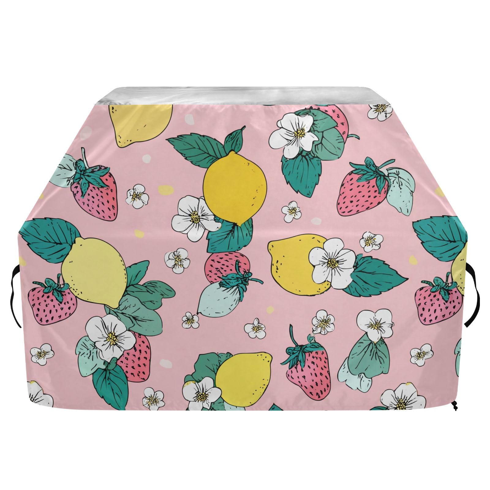Copertura per barbecue con fragole e fiori di limone, impermeabile, resistente, per esterni