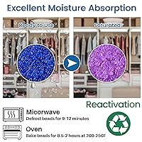 Vista 6 de Cuentas de gel de sílice indicadoras de azul a rosa, deshumidificador desecante reutilizable del gel de sílice de 2 libras