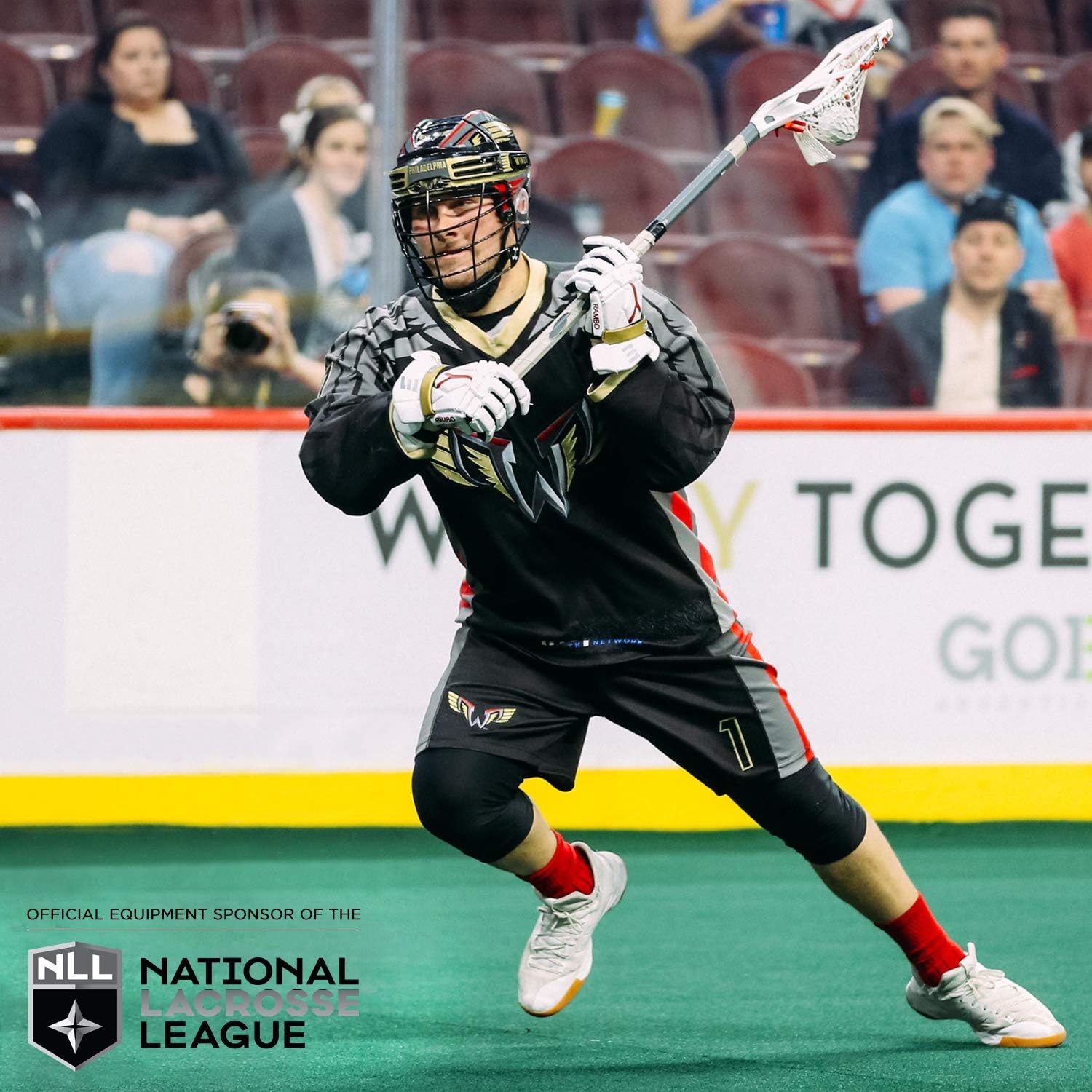 Epoch iD Jr. Complete Youth Lacrosse Stick for U14, 27", Stiff-Flex iQ3, Black : Sports & Outdoors