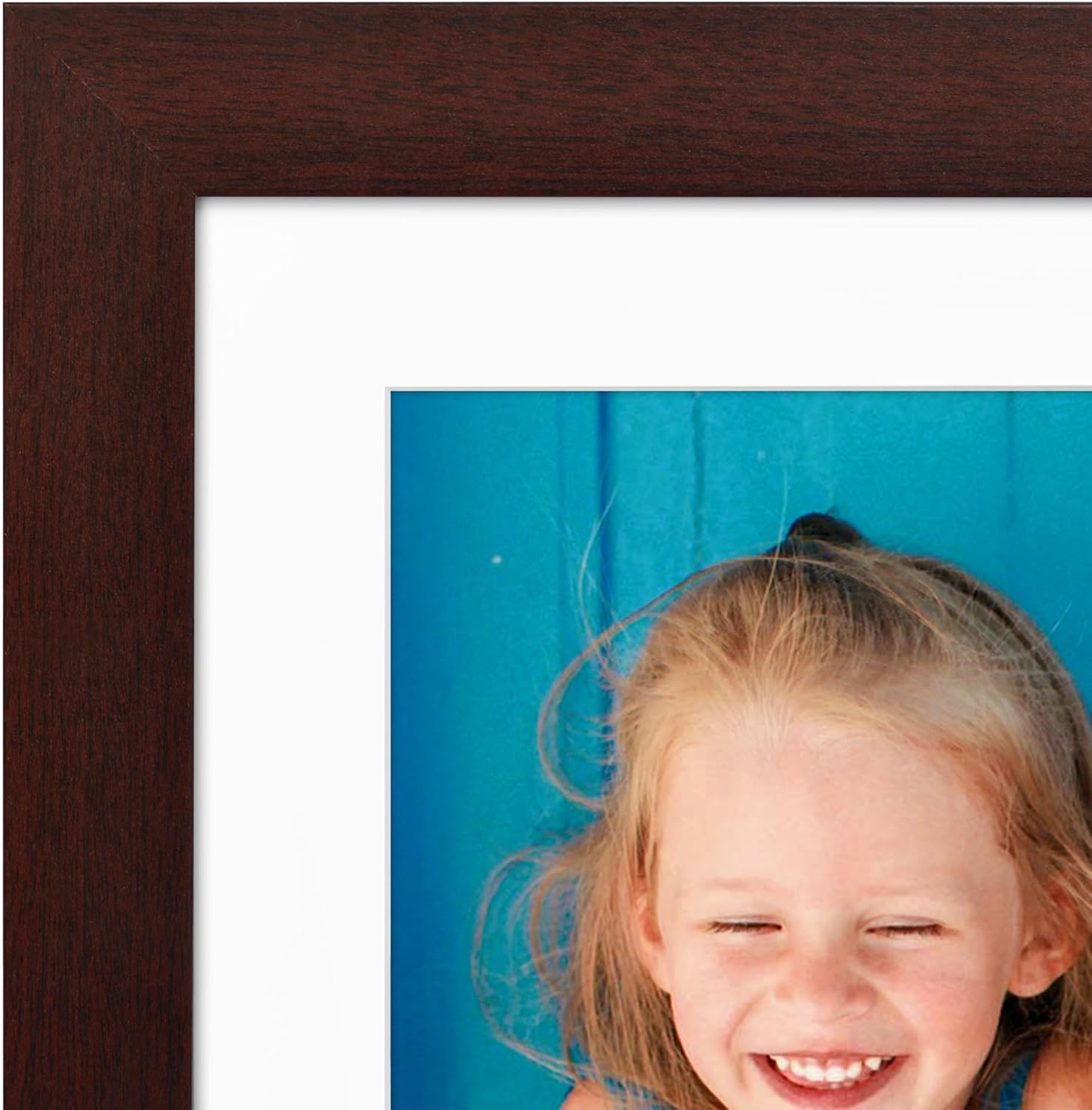Americanflat 12x12 Picture Frame with Shatter-Resistant Glass - Use as 10x10 Frame with Mat or 12x12 Frame Without Mat - Hudson Collection - Wide Photo Frame for Wall Display - Mahogany (Pack of 3)