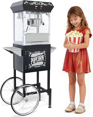 Miniatura 20 de Máquina comercial de palomitas de maíz de 12 onzas, 850 W, máquina de palomitas de maíz de cine, máquina de maíz de mesa roja con control de 3 Rojo