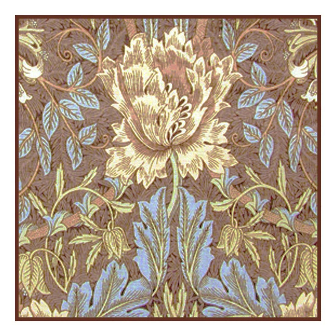 Orenco Originals Wild Tulips in Browns by William Morris Counted Cross Stitch Pattern