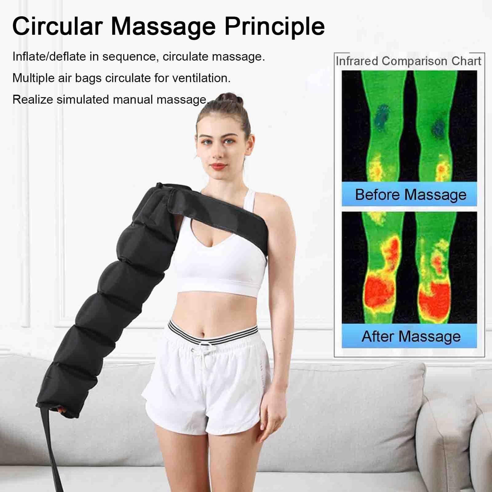 Pressoterapia Professionale Per Casa, Gambali Pressoterapia Linfodrenaggio 6 Camere, Massaggiatore Per Gambe Addome E Braccia, Apparecchio Completo Per Rilassamento Total Body