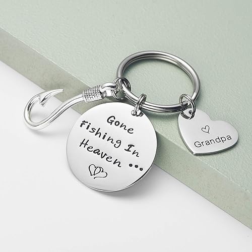 Miniatura 3 de Llavero de regalo conmemorativo con texto en inglés "Still Riding in Heaven" PAPA Grandpa Loss of Father Gift in Memory of Dad Grandfather Keyring