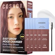 COSNORI Easy Brow Mood Changer Dusty Rosy Brown Brow Color Kit, Soft Rosy Brown with a Subtle Pink Tone, Complements Auburn & Reddish Brown Tones, Gentle Formula, 5 Applications