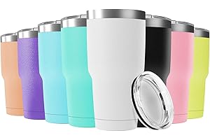8-Pack Powder Coated Tumbler for Etching - 30oz Stainless Steel Travel Mug