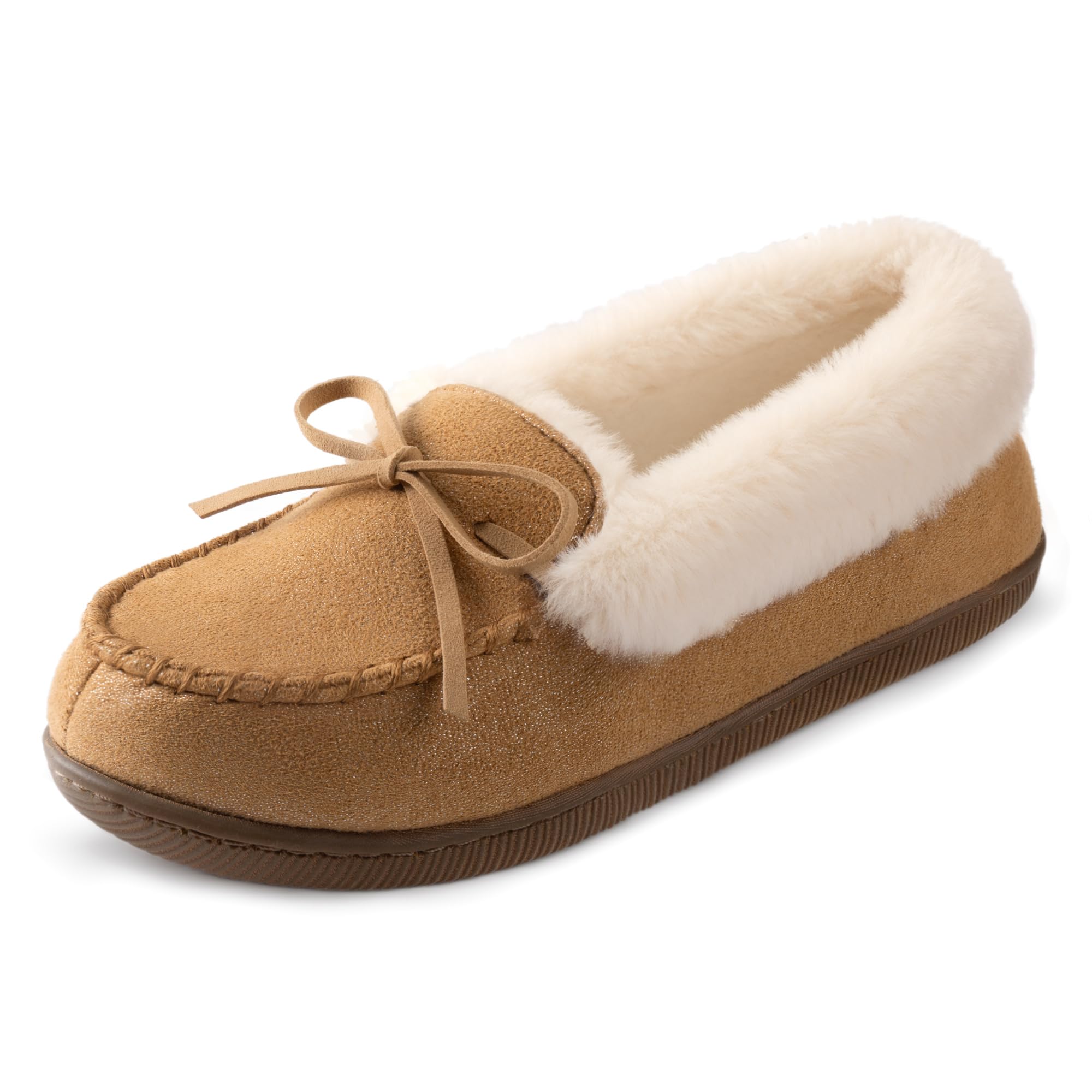 Women's Caroline Glittered Moccasin Slipper