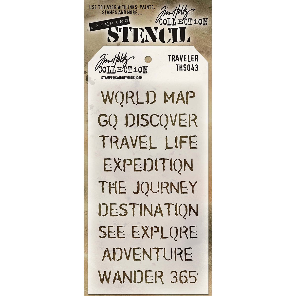 Stampers Anonymous White Stampers Anonymous_agw Tim Holtz Stencils Traveler,