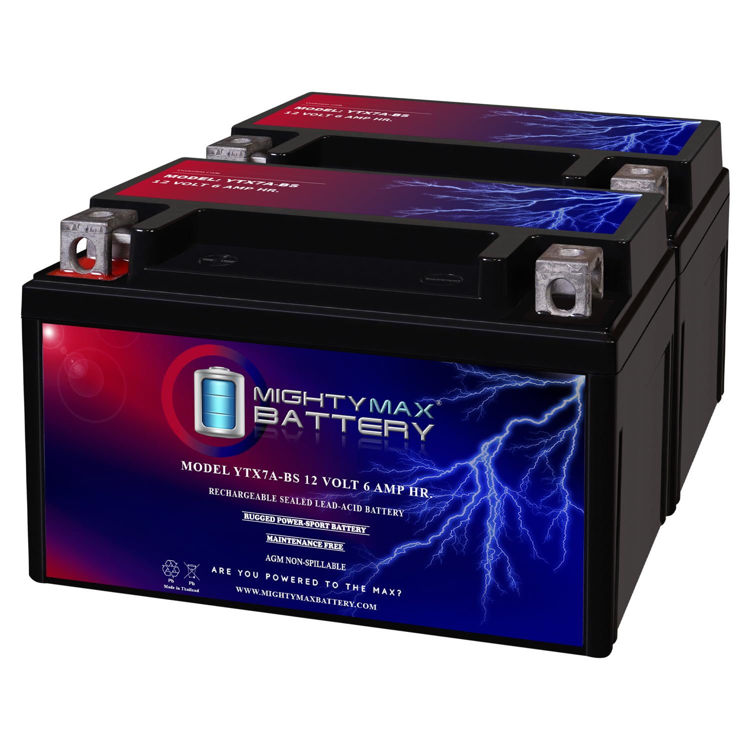 MIO♡(y) Amazon.com: Mighty Max Battery YTX7A-BS Battery for SYM 50 MIO 50