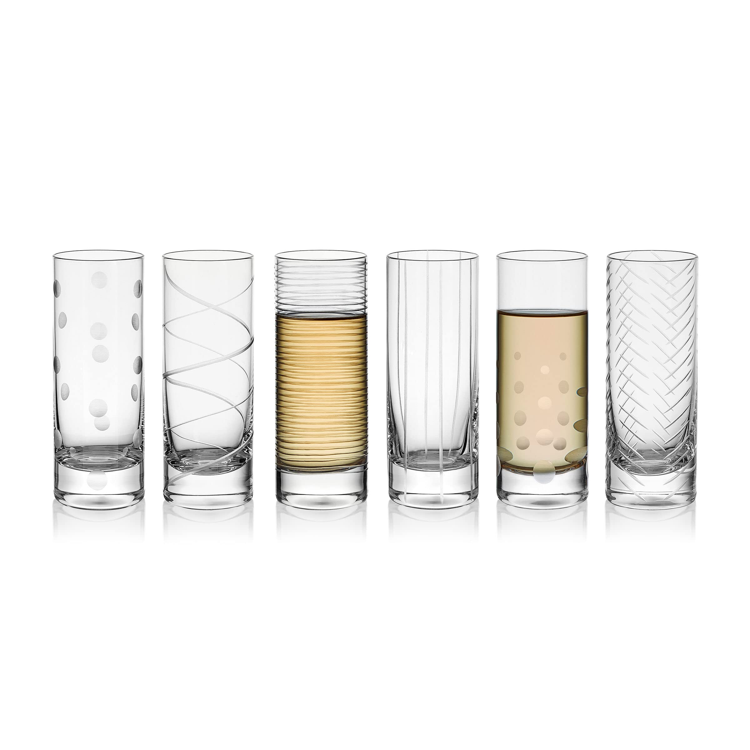 Mikasa Cheers - Juego de 6 vasos de chupito, 3.5 onzas, transparente