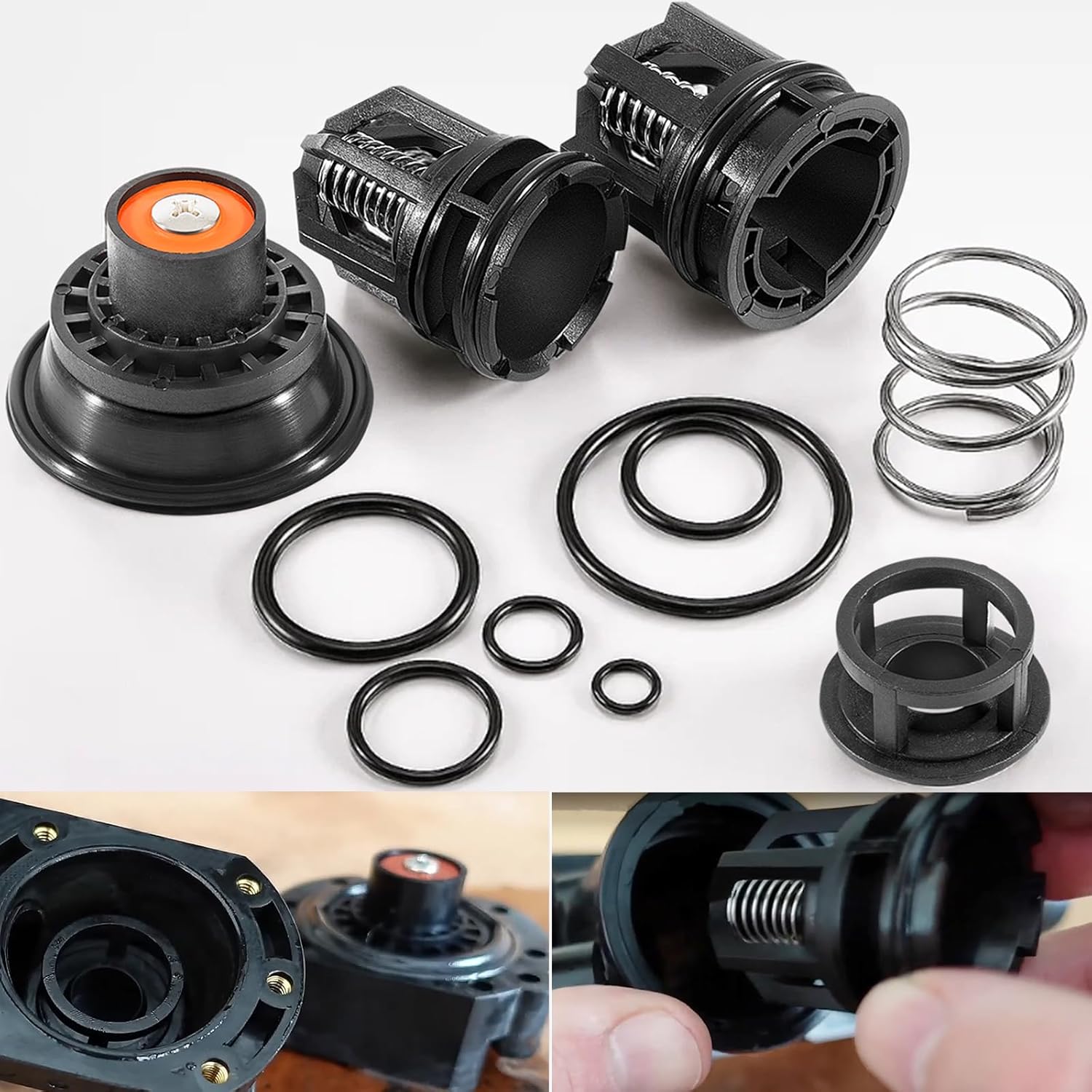 RK34-375 Backflow Preventer Repair Kit Compatible with ZurnWilkins 375/375XL/375ST 1/2" & 3/4" Models – Includes Check Assemblies, Relief Valve Parts, O-Rings & Spring –Full Internals Replacement Kit