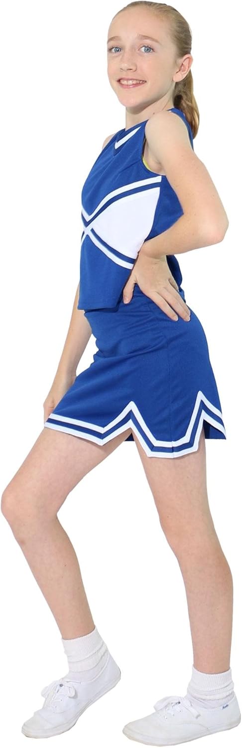 Danzcue Girls 2-Color Kick Sweetheart Cheerleaders Uniform Shell Top - Image 3