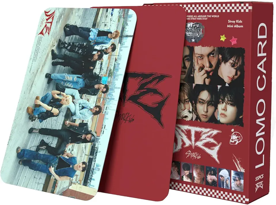 KPOPBP Stray kids comeu álbum photocards 55 pcs kpop cartões de fotos skz álbum conjunto de cartões lomo, presente para meninos e meninas merch