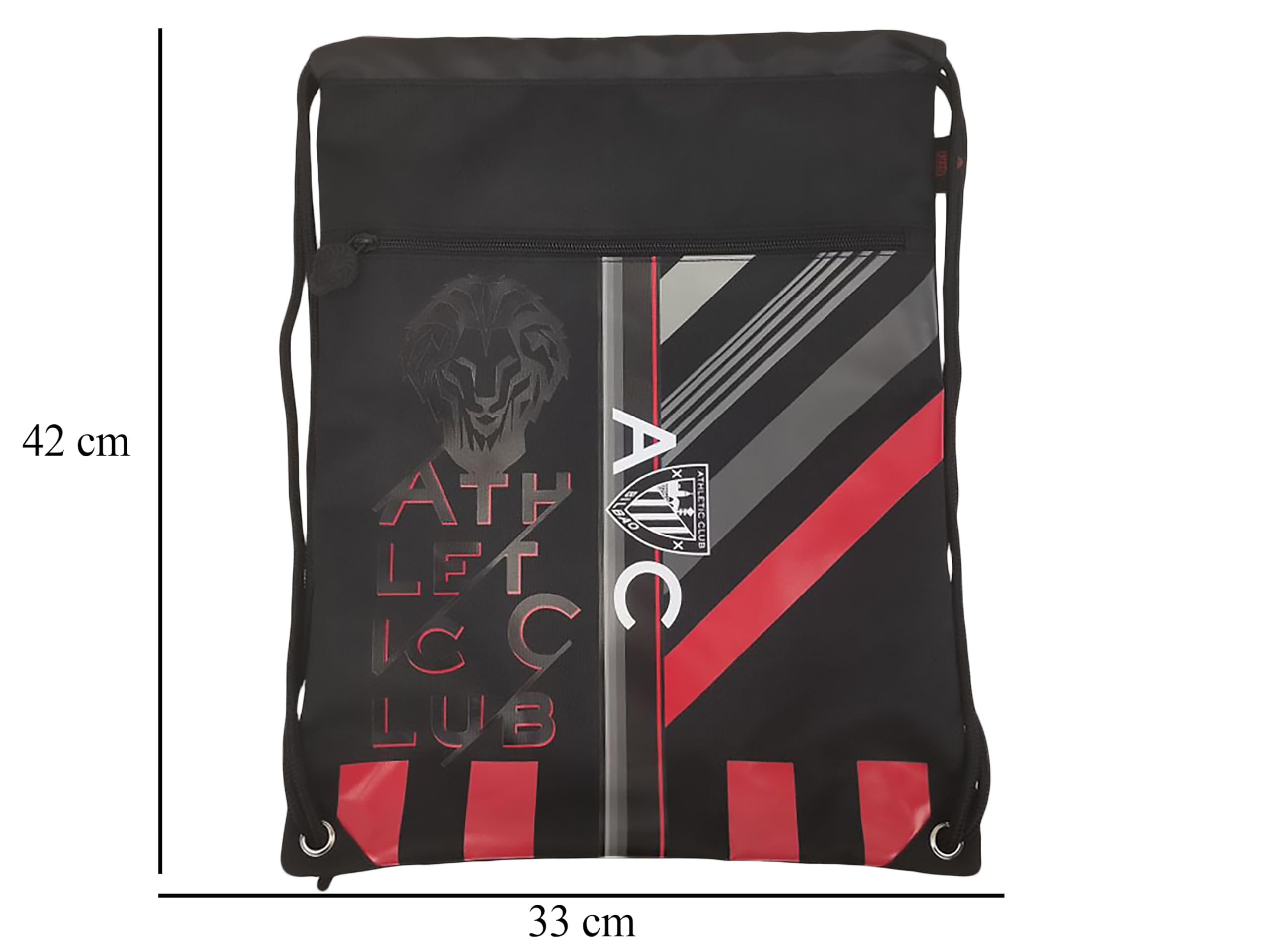 CYPBRANDS Mochila Saco Bolsos Negro Oficial Fútbol Actividades extraescolares