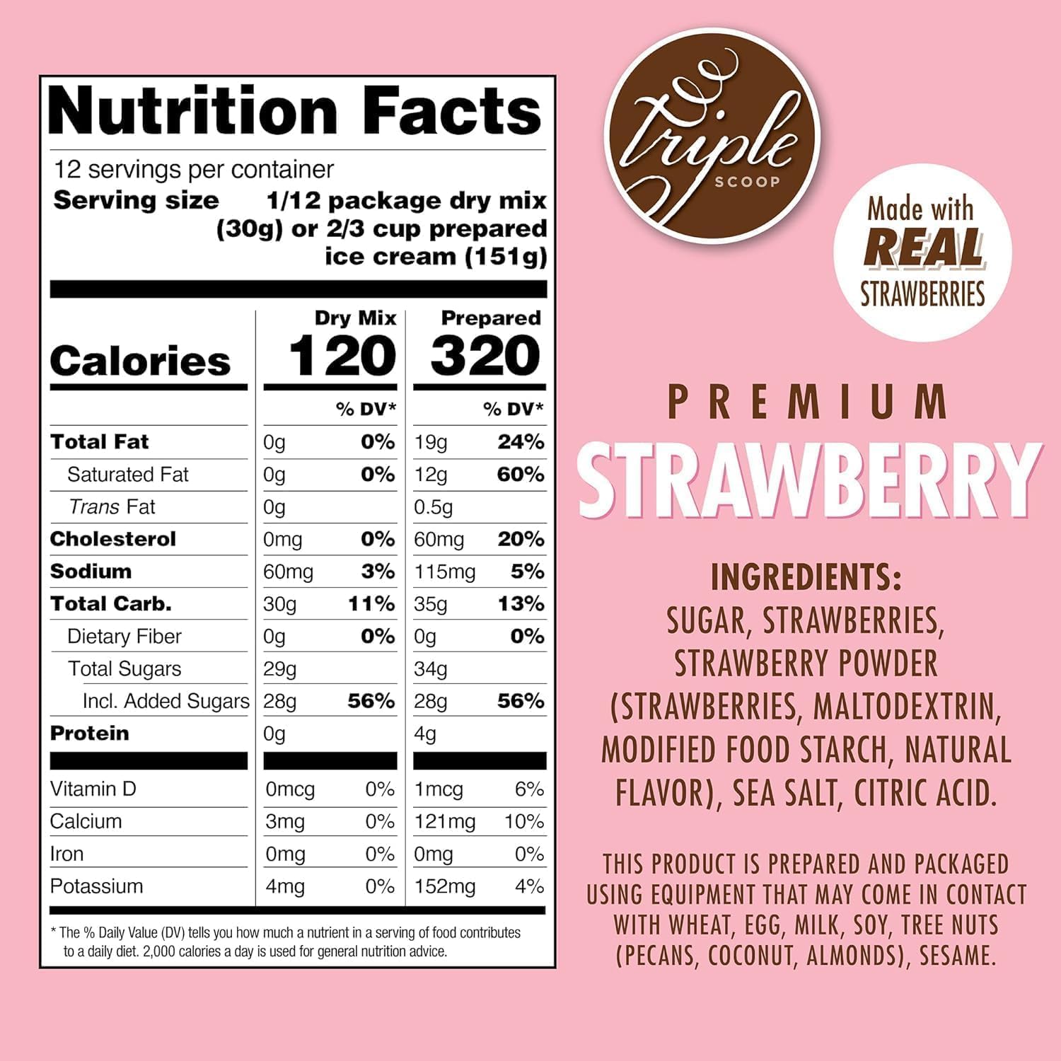 Triple Scoop - Neapolitan Variety Pack Ice Cream Mix, Mix For Ice Cream Maker. Simple, Easy, Delicious. From Gourmet Mix To Maker in 5 Minutes. Made in USA (Vanilla, Chocolate, Strawberry)