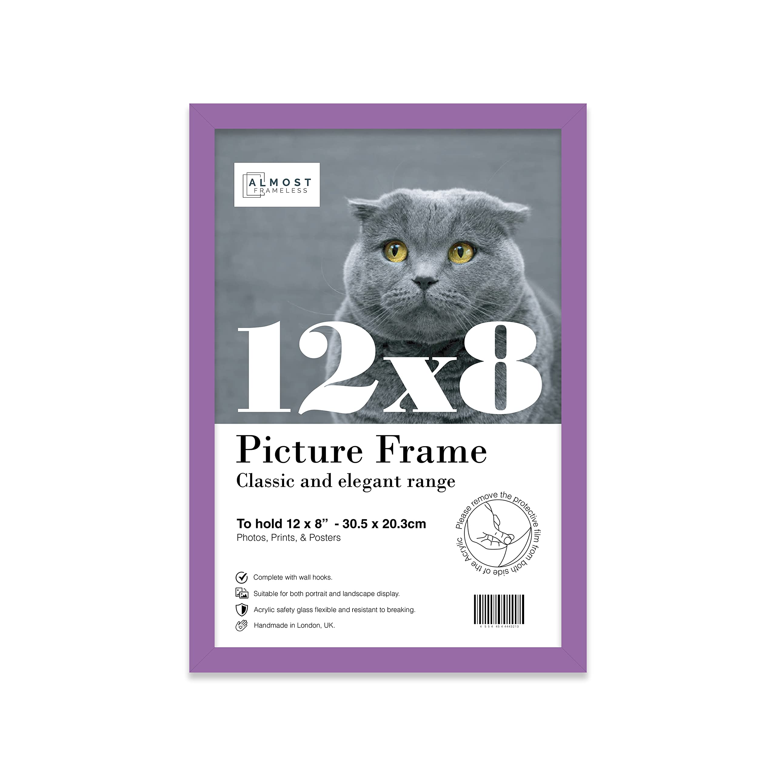 12X8 Purple Picture Frame (30.5 X 20.3Cm) PosterPhotoArtworkGallery Wall Or Print from B&Q