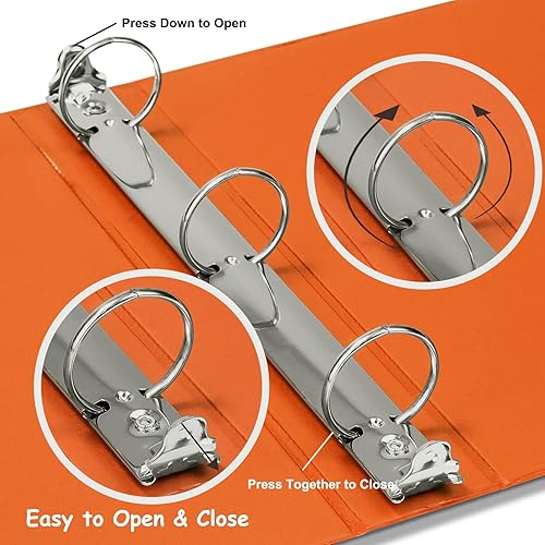 Vista 63 de COMIX Carpeta de 3 anillos de 1 pulgada con cubierta transparente, carpeta de vista de 1 pulgada con capacidad para 200 hojas de papel tamaño carta