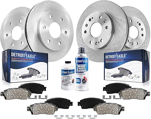 Miniatura 19 de Detroit Axle - Kit de frenos para 2005-2010 Scion TC Rotores de freno de disco delantero y trasero pastillas de freno de cerámica con hardware 2006