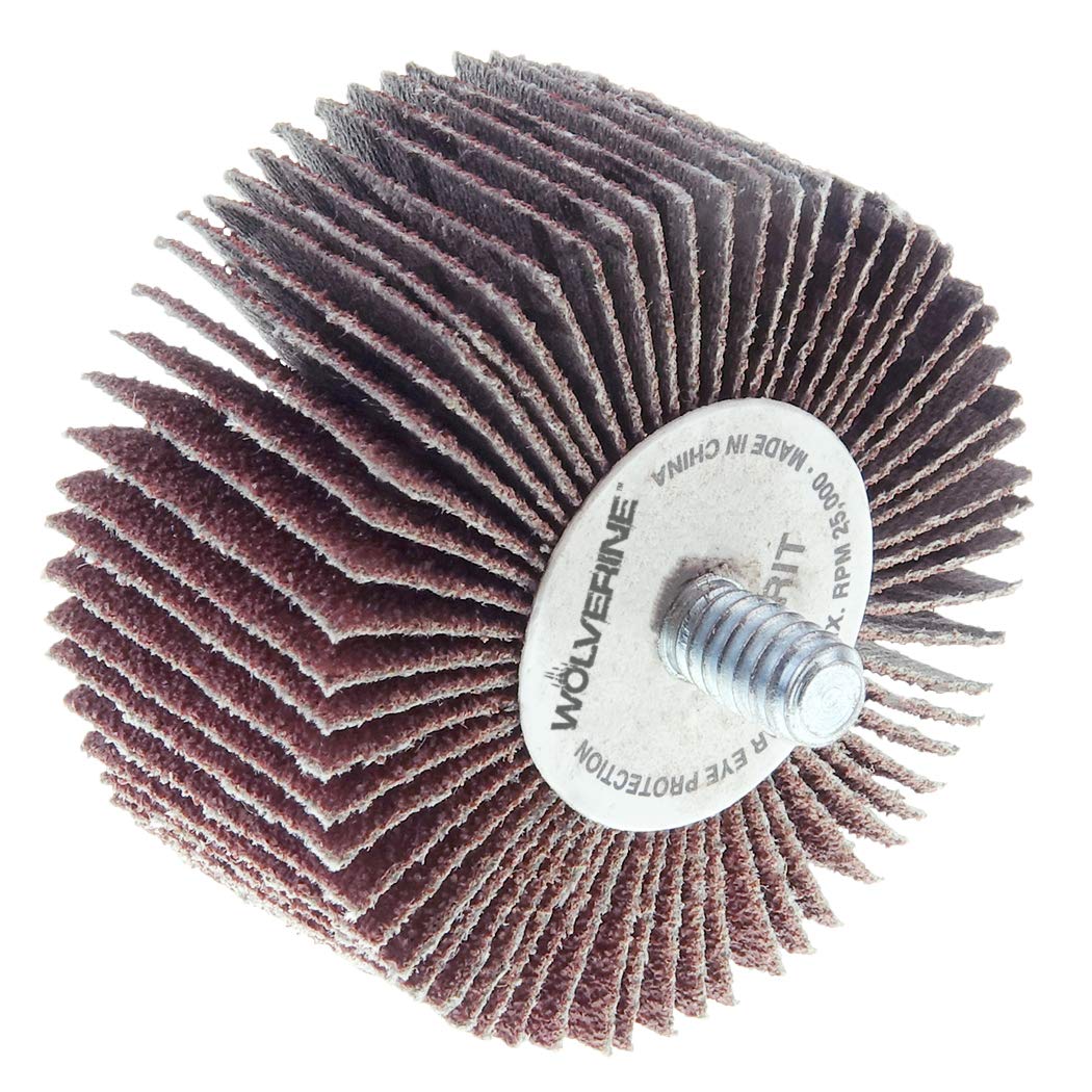 Weiler 30738 - Ruota abrasiva, 2 "x 1" x 80AO Wolverine, stelo filettato 1/4-20 (confezione da 10)